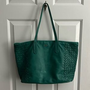 Cole Haan green leather tote.
